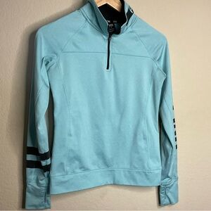 Pink Light Blue Quarter-Zip Pullover women’s size XS
